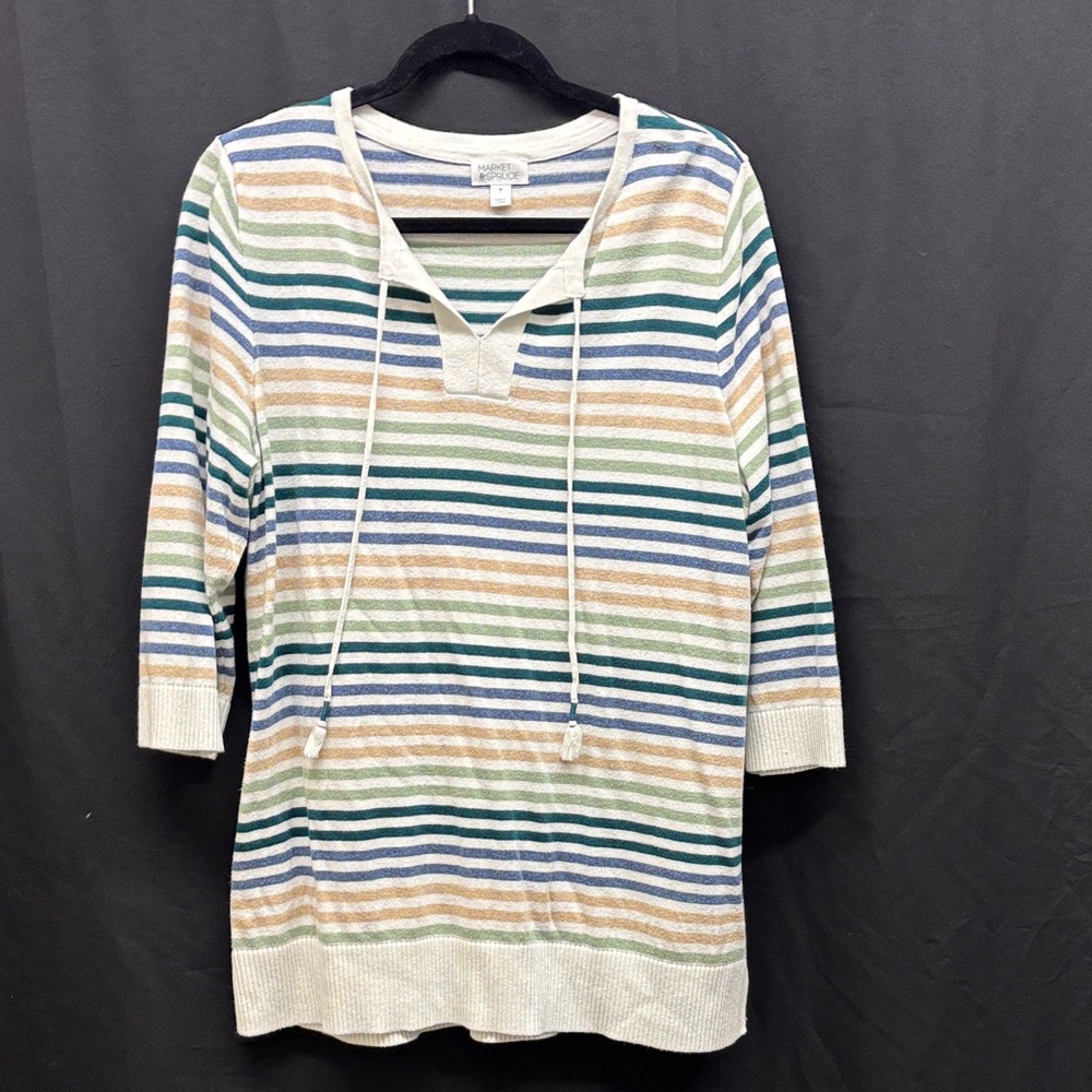 Market & Spruce Multicolor Striped Top